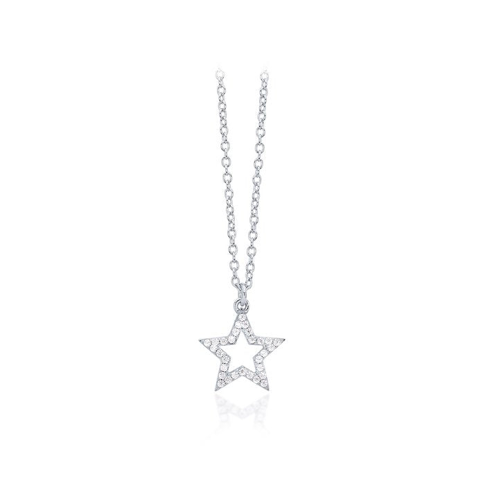 Girocollo halsketten pendente stella strass
