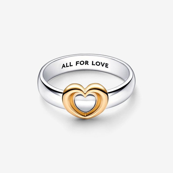 Sliding Heart Ring "All for love"