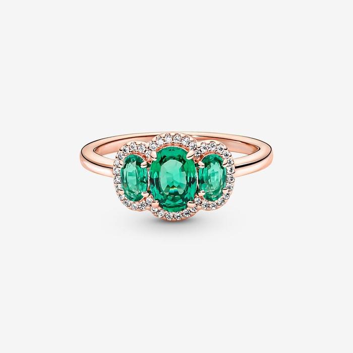 Bague Trilogie Vintage Verte
