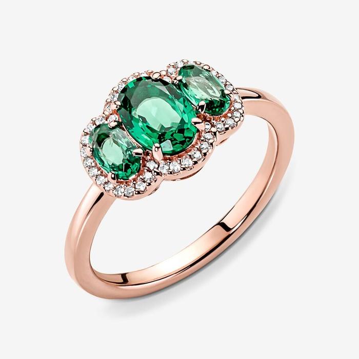 Bague Trilogie Vintage Verte