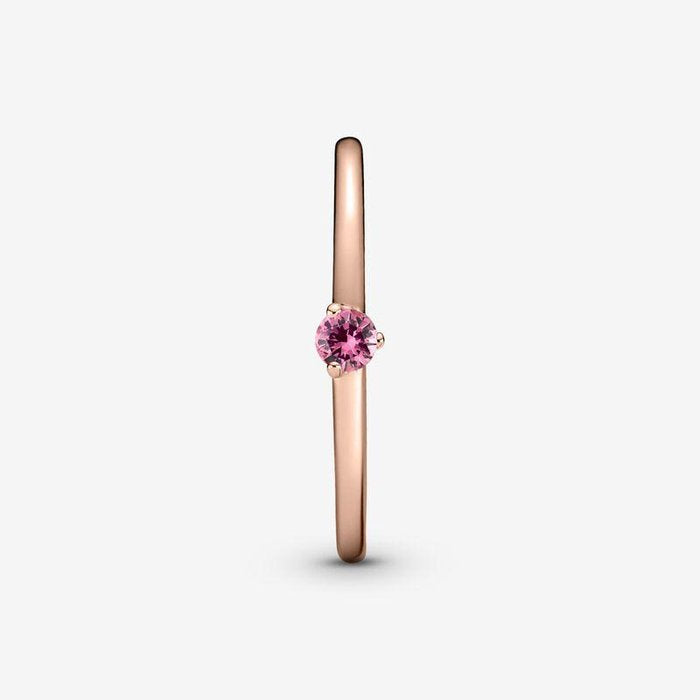 Bague solitaire rose