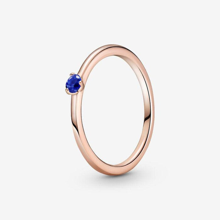 Bague Solitaire Bleue