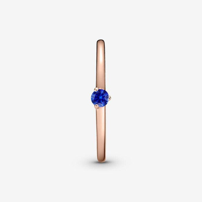 Blue Solitaire Ring