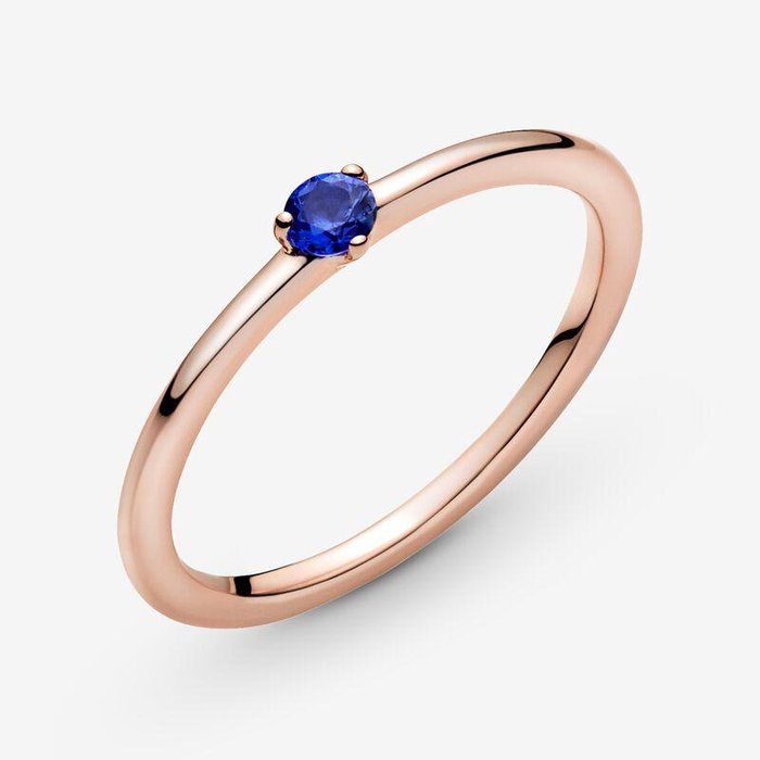 Blue Solitaire Ring