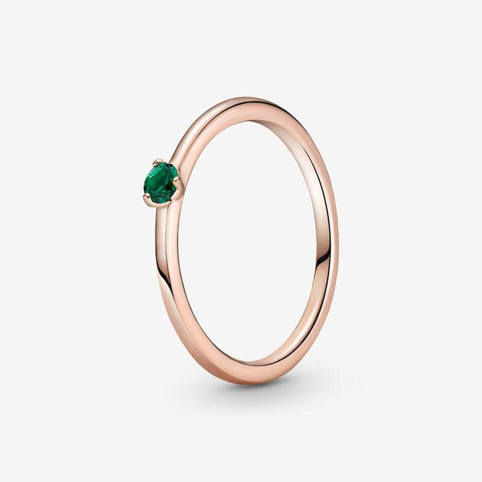 Bague Solitaire Verte