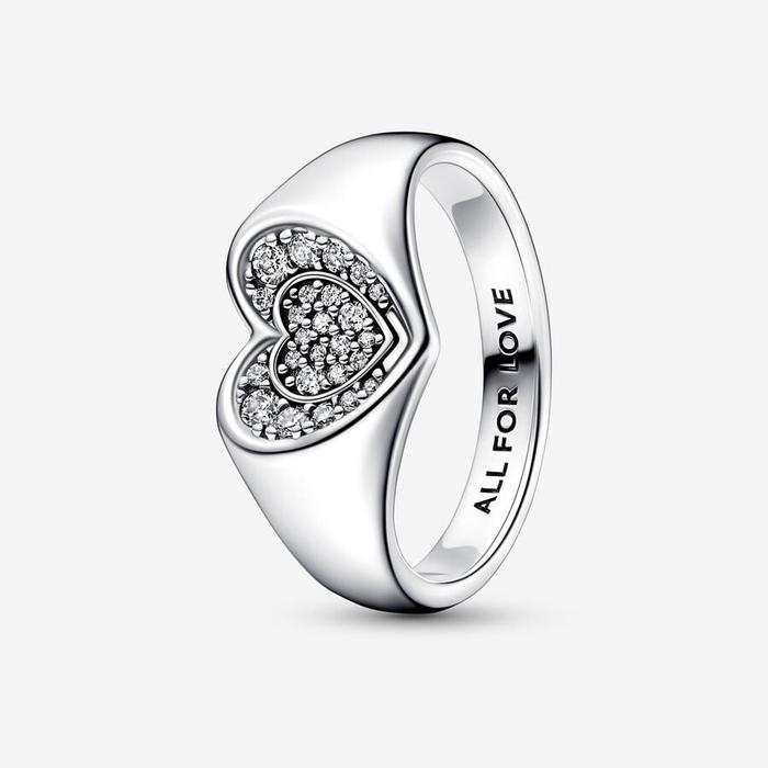 Anello Cuore Pavé Sigillo