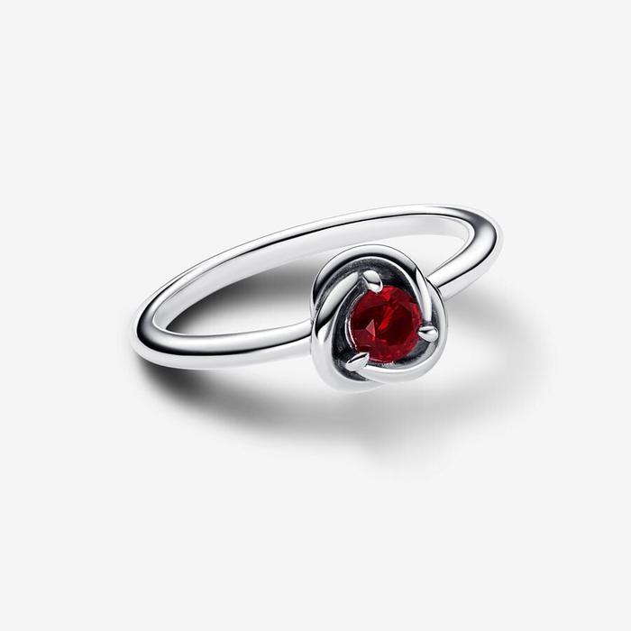 Anello Cerchio Eterno Rosso Scuro Gennaio