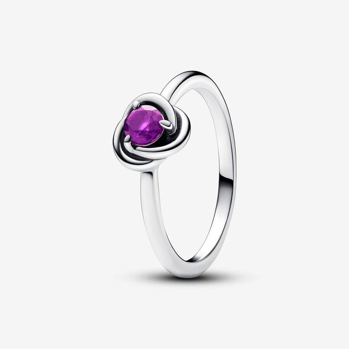 Anello Cerchio Eterno Viola Febbraio