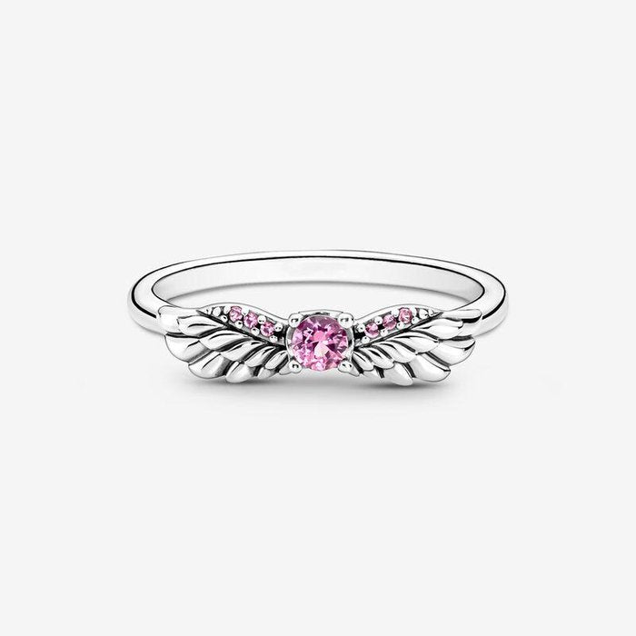 Anello Ali d’angelo con Pietra Rosa