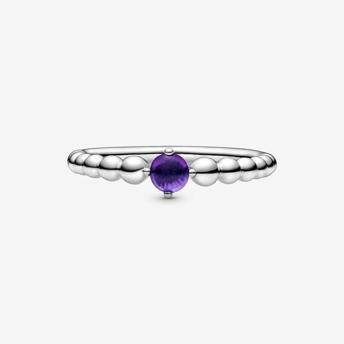 Bague en pierre violette de février