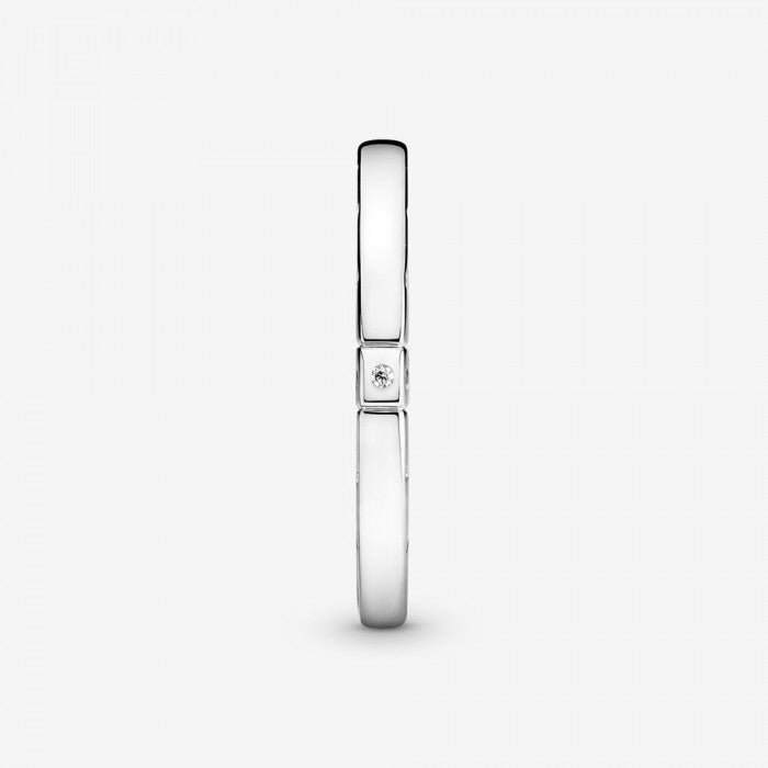 Bague Pandora avec logo et cœurs