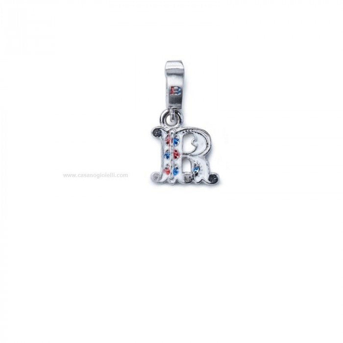 Charm Lettera R Argento E Smalto