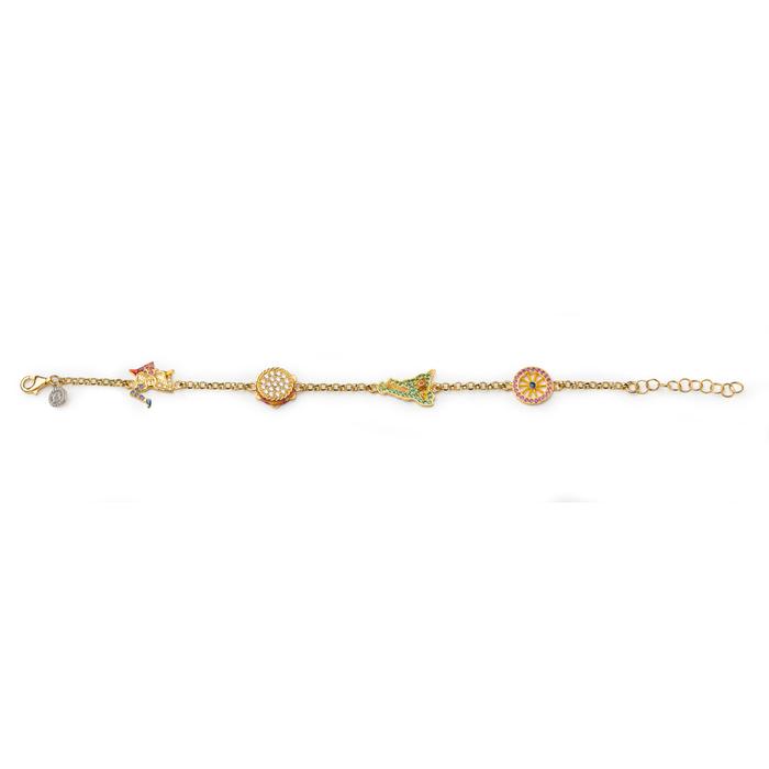 Bracciale Rolò 4 simboli Sicilia Lapilli