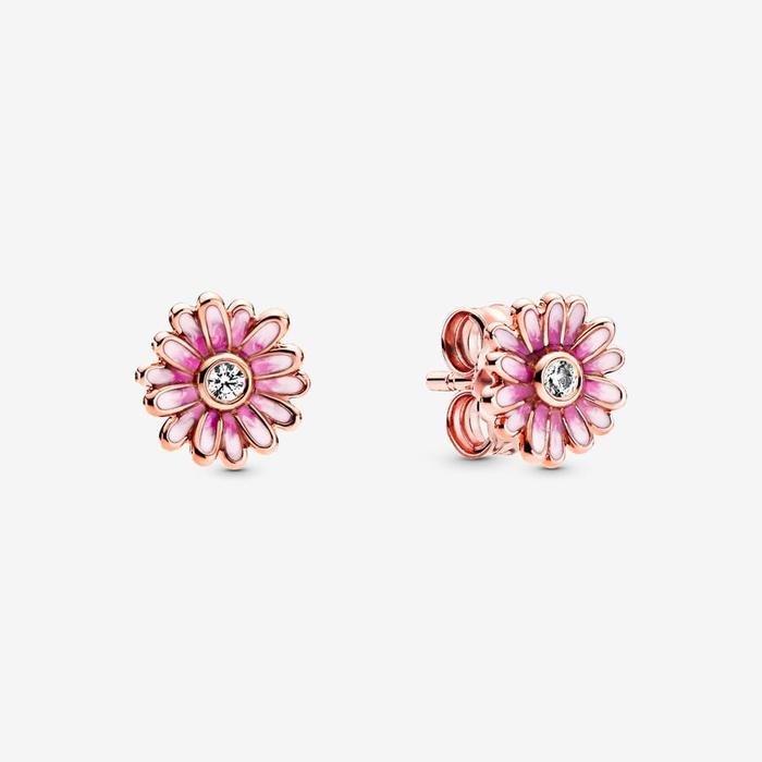 Pink Daisy Earrings