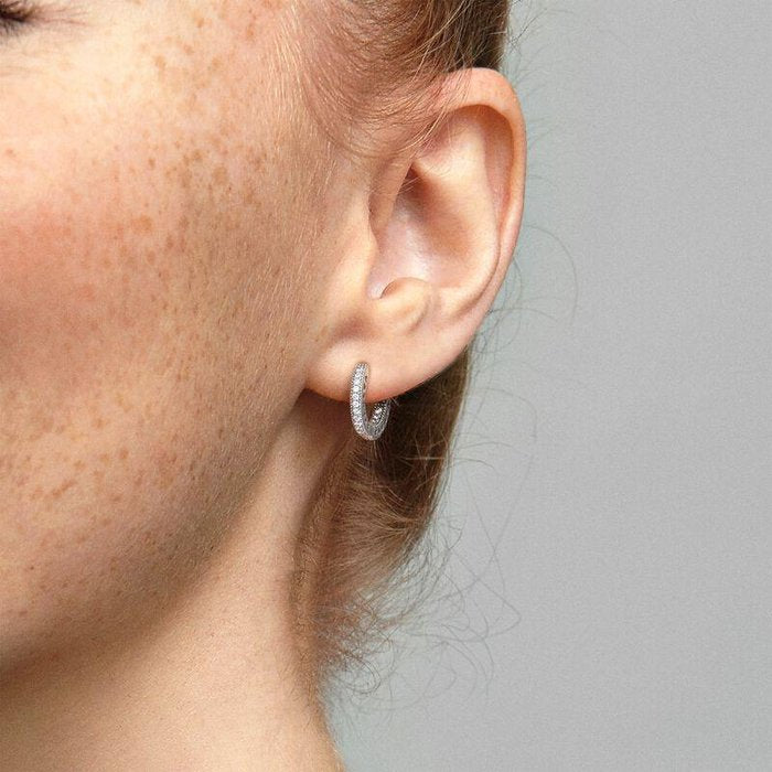 Orecchini Cerchi Pietre e Cuore