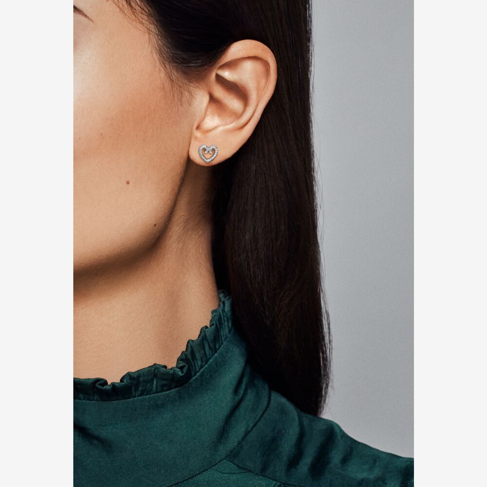 Orecchini a lobo Turbinio di Cuori