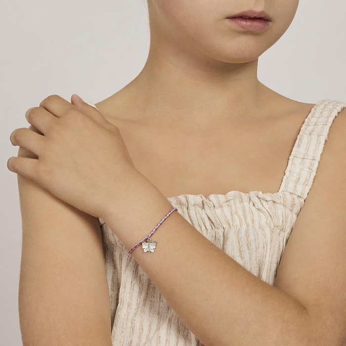 Bracciale cordino con farfalla BUTTERFLY