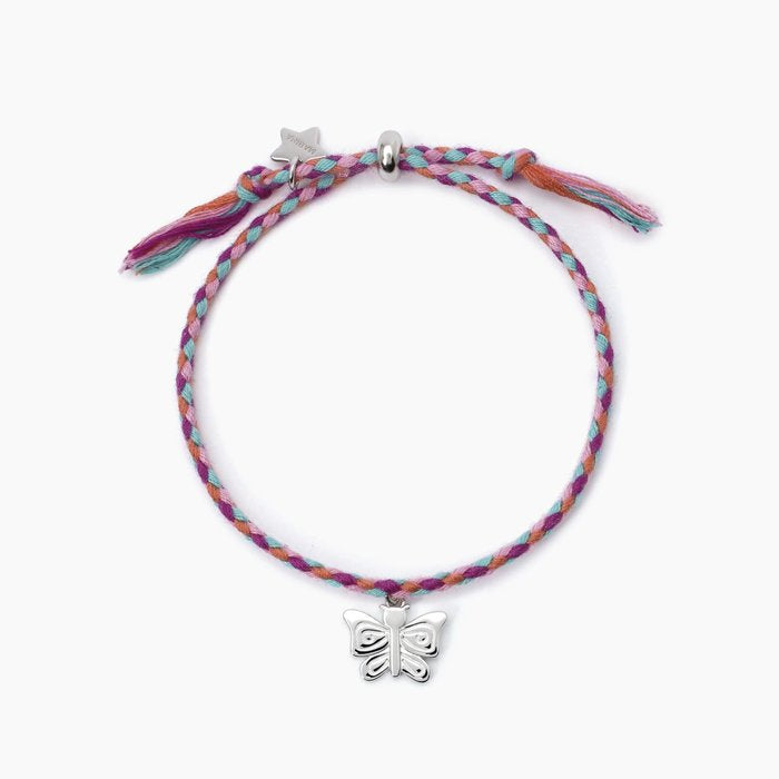 Bracciale cordino con farfalla BUTTERFLY