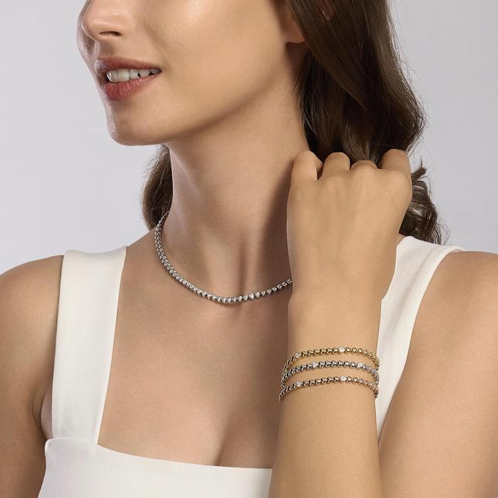 Bracciale argento rosato con cuori PENSIERO STUPENDO