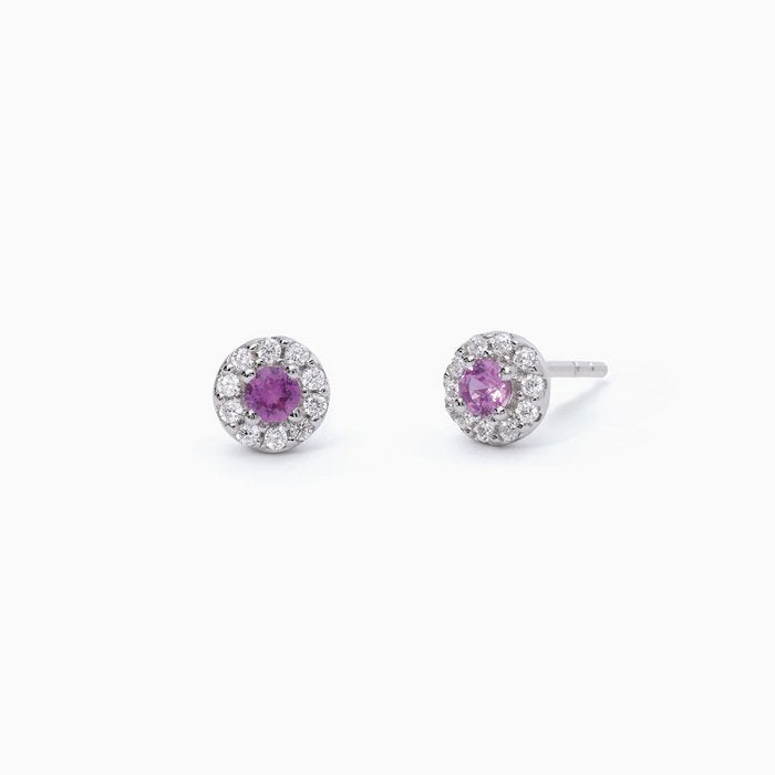 Boucles d'oreilles avec tourmaline synthétique MILANESIENNE