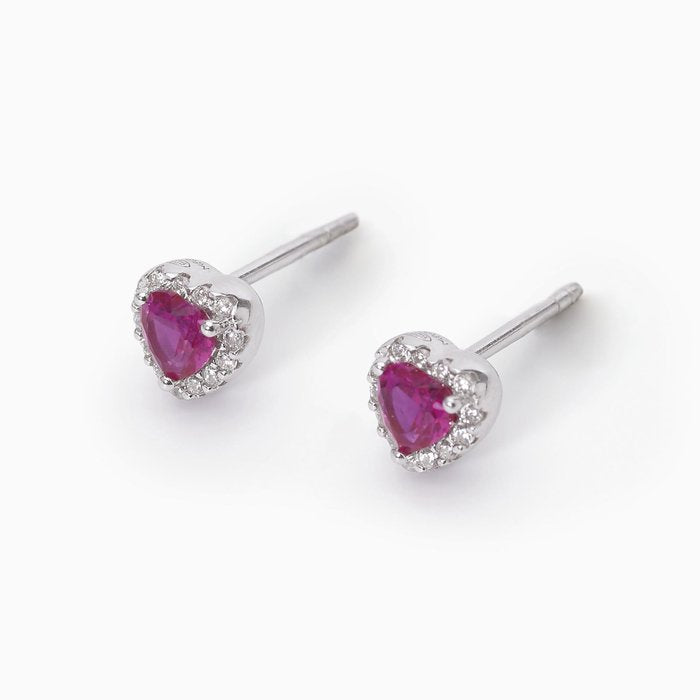 Boucles d'oreilles en rubis synthétique LOVE AFFAIR