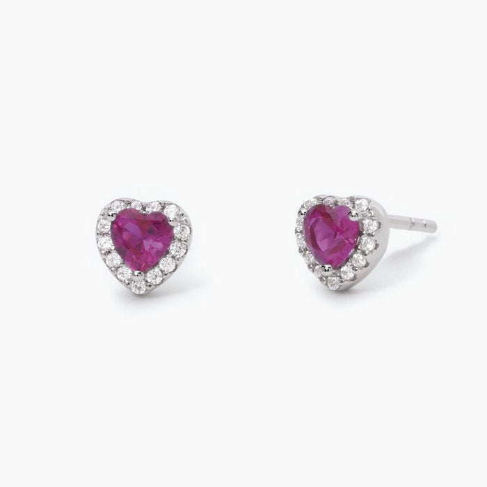 Boucles d'oreilles en rubis synthétique LOVE AFFAIR