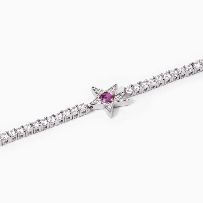 Bracciale tennis stella con tormalina sintetica STARLET