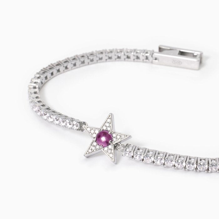 Bracciale tennis stella con tormalina sintetica STARLET