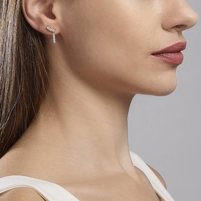 Orecchini dorati con zirconi FLAPPER