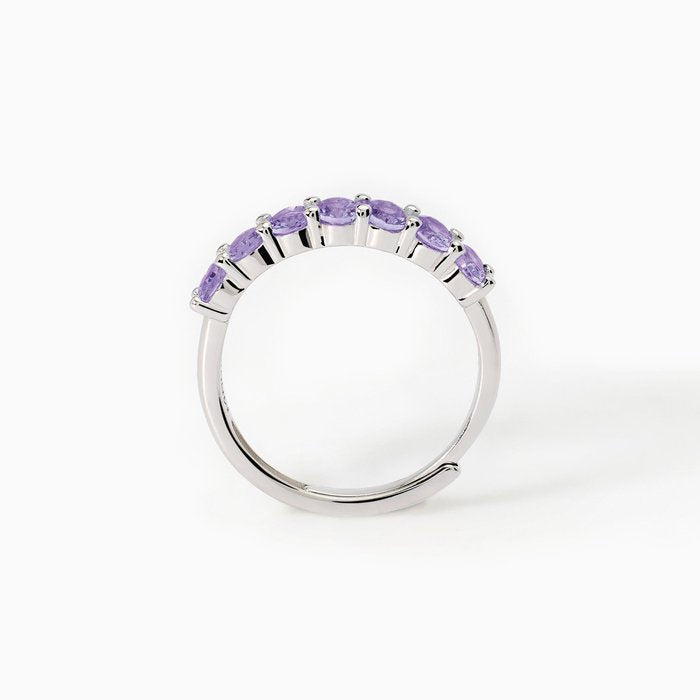 FESTIVAL Synthetic Amethyst Silver Ring
