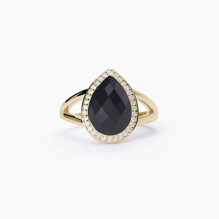Anello con agata nera DIVA