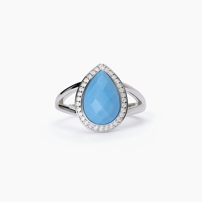 Silver ring with turquoise stone DIVA