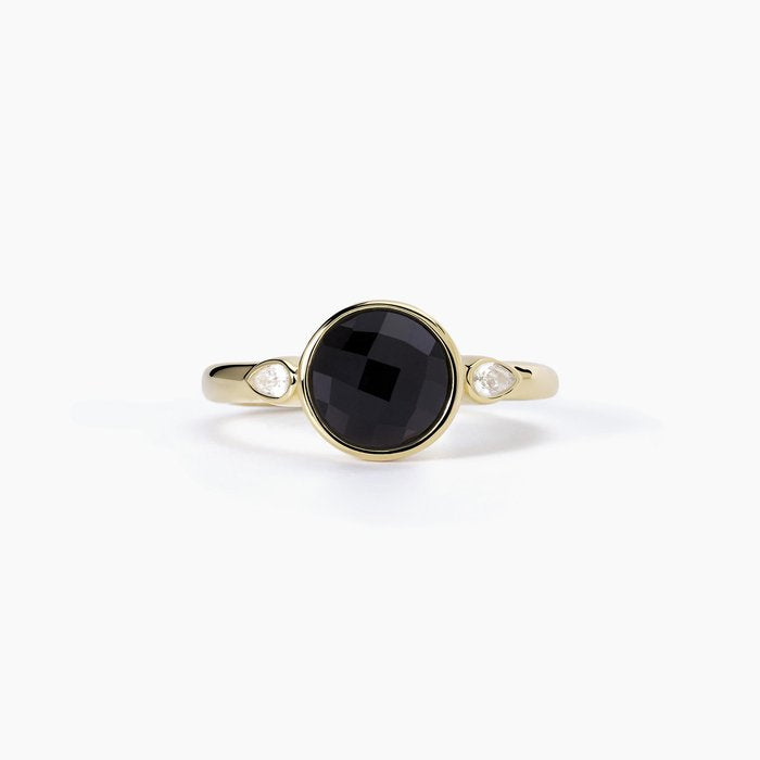 Anello in argento con agata nera COLETTE