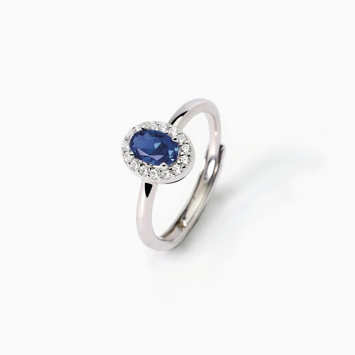 Anello con zaffiro sintetico ovale COOL OR RÉTRO?