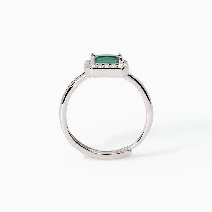 Anello con smeraldo sintetico ottagonale COOL OR RÉTRO?