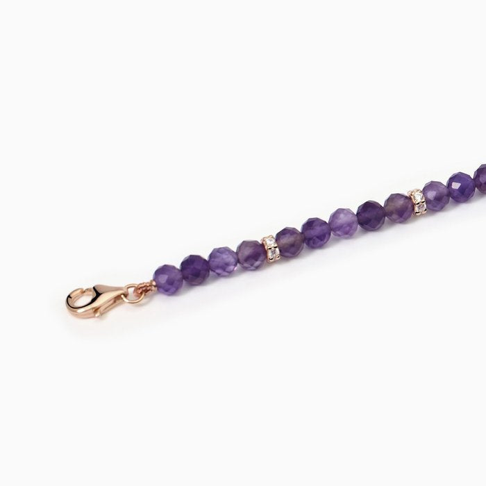 Bracciale in argento con ametista e cristalli bianchi COLOR CODE COLOR CODE