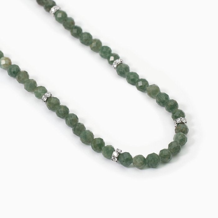 Girocollo in argento con giada verde COLOR CODE