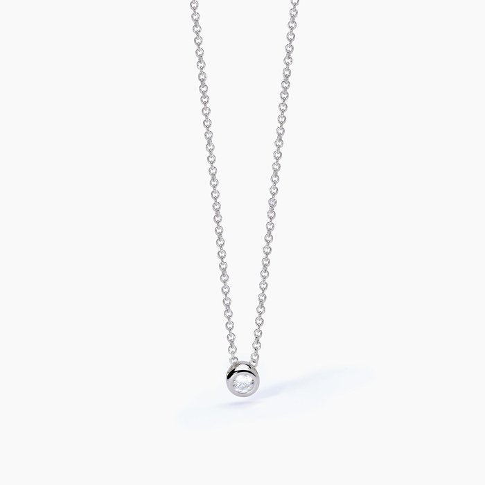 Collier ras du cou en argent avec point lumineux BRILLANT