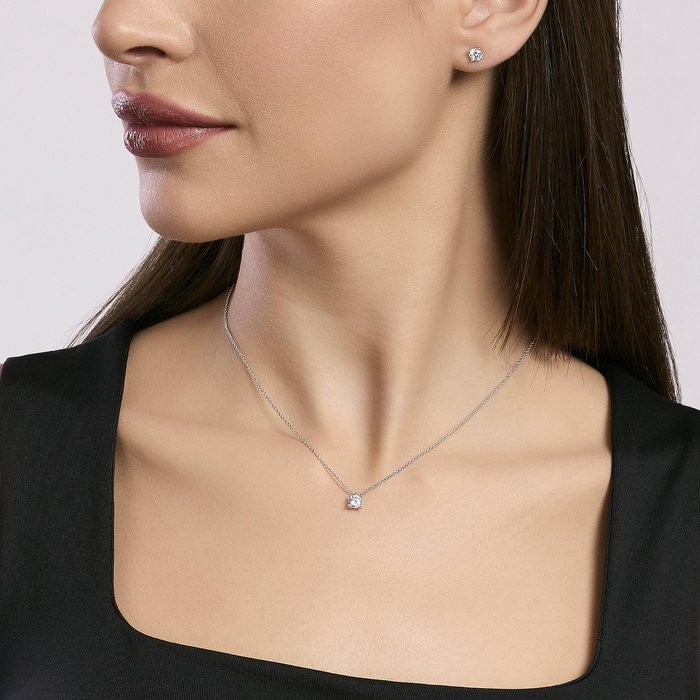 Orecchini in argento con punti luce SHINY