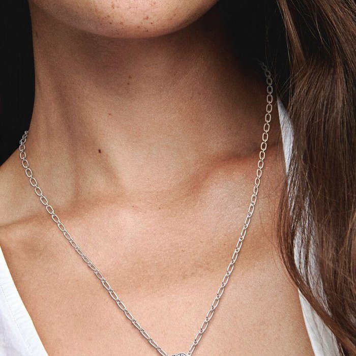 Bright Blue Pansy Pendant Necklace