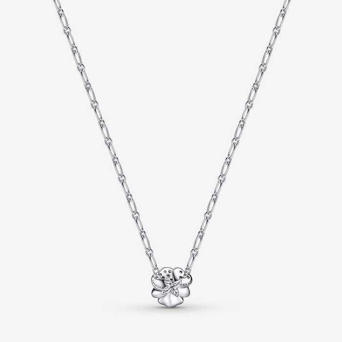 Bright Blue Pansy Pendant Necklace