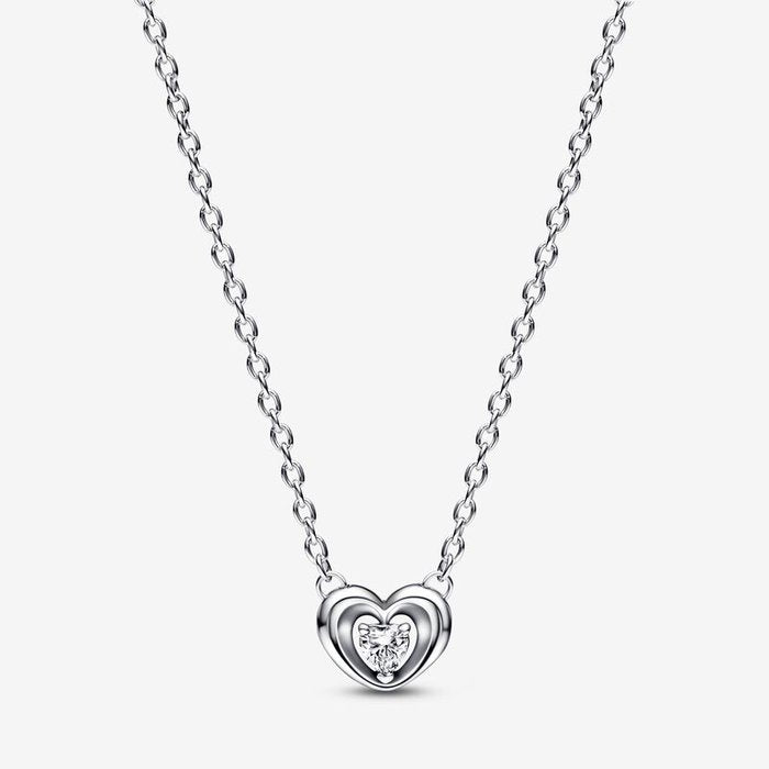 Shining Heart Necklace with Stone