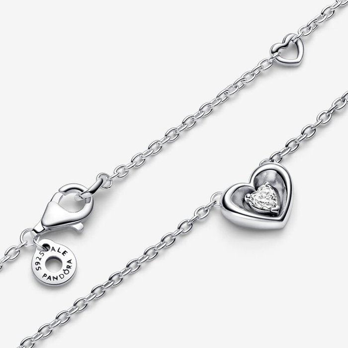 Shining Heart Necklace with Stone