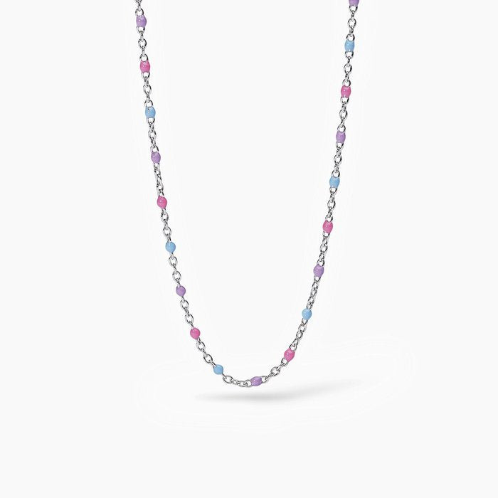 Girocollo in argento con inserti smaltati multicolor CANDY