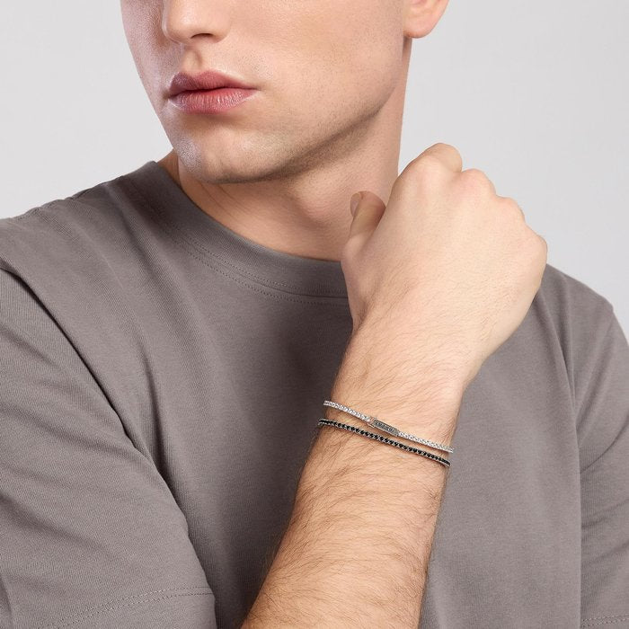 Bracciale tennis uomo con zirconi bianchi TENNIS CLUB
