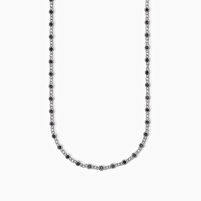 Collier SKYLINE en argent et zircone noire