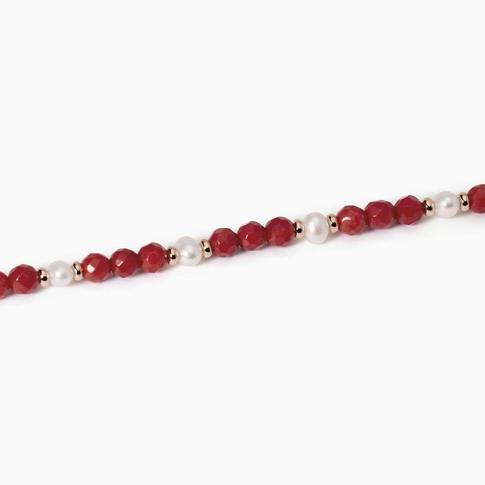 Bracciale in con perle coltivate e corallo bambù BEACH CODE