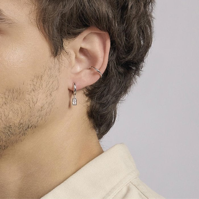 Orecchino ear cuff in argento a cerchio CUFFMANIA