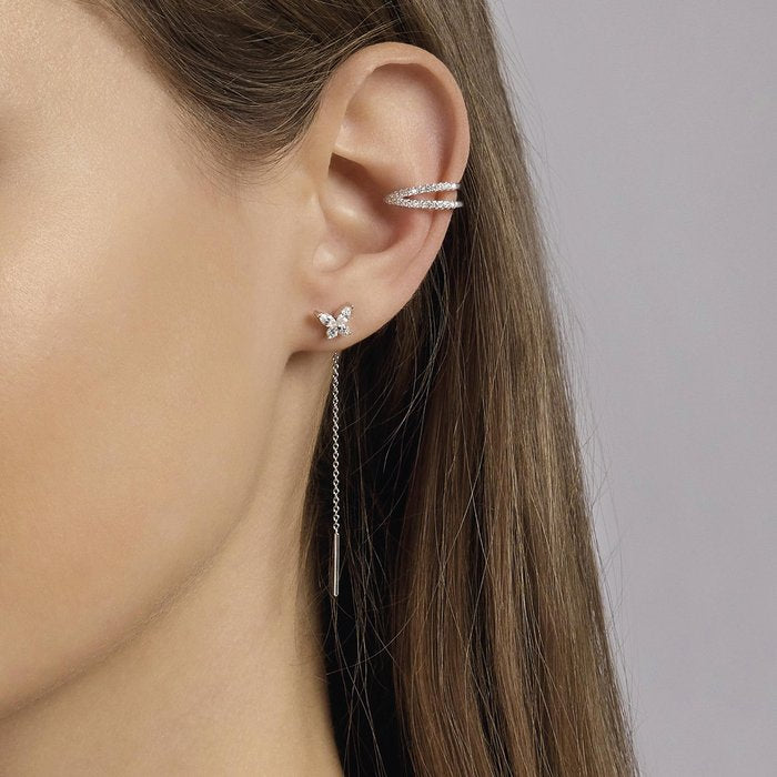 Orecchino ear cuff a doppio cerchio CUFFMANIA