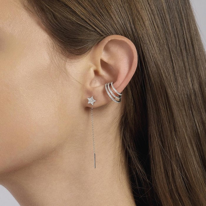 Orecchino ear cuff a triplo cerchio CUFFMANIA